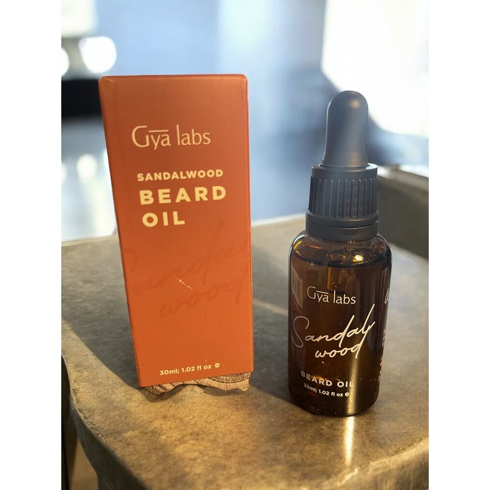 Gya Labs Sandalwood BEARD OIL New in Box Smooth Velvety Beard 1.02 oz NEW